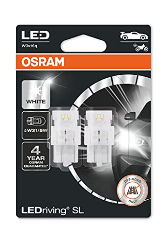 Osram LED Globe W21/5W PR Interior Lights, Cool White (Pack of 2)