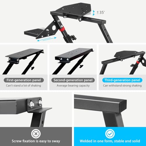 AUSWAY Sim Racing Wheel Stand Foldable Driving Simulator Stand Gaming Accessories for WII, XBOX360, LOGITECH G25/G27/G29/G920