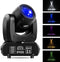 100W Moving Head DJ Lights Rotating 18-Facet Prism Stage Lighting 7 Gobos and 8 Colors Spotlight with DMX and Sound Activated Modes for Wedding Parties Church Live Band Show Bar (1 PCS)