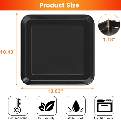 10" × 10" Enamel Baking Pan for Breville Compact Smart Oven，Food Grade Non-Stick Toaster Oven Replacement Parts Accessories Compatible with Breville Mini Smart Toaster Oven, Dishwasher Safe