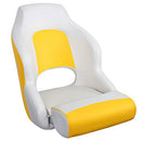 MSC Captain Boat Seat (White/Yellow, Captain Boat Seat)