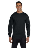 Hanes Men's 4 Pack Long Sleeve ComfortSoft T-Shirt, Black, Large