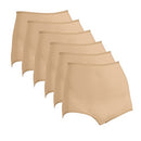 Bali Women`s Set of 6 Skimp Skamp Brief Panty - Best-Seller! 7, Nude