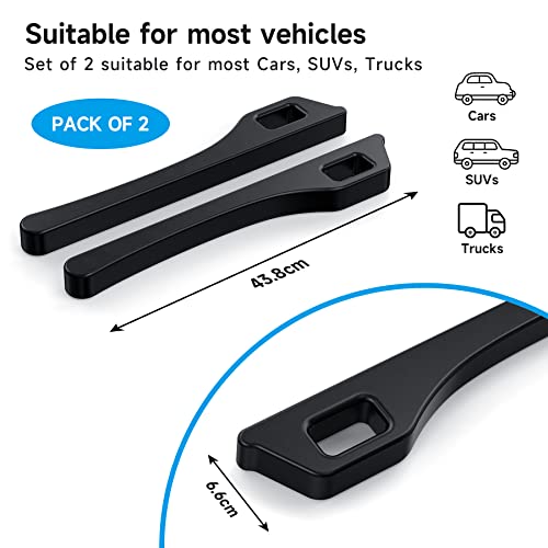 Car Seat Gap Filler Set of 2 Soft Foam Seat Gap Filler Universal Fit Car SUV Truck to Fill The Gap Between Seat and Console Stop Things from Dropping Drop Blocker (Black)