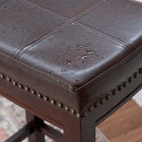 (brown) - Linon Claridge Patches Bar Stool, 80cm , Brown