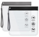Clear Travel Toiletry Bag - Airport Security Liquids Bags, Airport Liquid Bag 20 x 20cm TSA Approved, Travel Accessories Makeup Bags Holiday Essentials Luggage for Men Women, 2pcs Black/Grey, 20*20CM