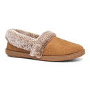 Skechers Cozy Campfire - Team Toasty, Women's Low-Top Slippers, Chestnut Microfiber Suede Faux Fur Line, 10 US