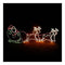 Santa Sleigh w/4 Reindeer Christmas Light LED Rope Lights 2.62M for Holiday Wedding Party Indoor Outdoor Xmas Decoration