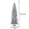 7.5FT Artificial Slim Christmas Tree, Snow Flocked Hinged Pine Xmas Tree, 641 PVC Tips, Sturdy Metal Base, Hinged Construction, Indoor and Outdoor Christmas Decoration, Easy Set Up