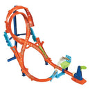 Hot Wheels Track Set with 1 Hot Wheels Car, Tall Figure-8 Track for Race & Stunting, Connects to Other Hot Wheels Tracks, Folds for Convenient Storage Multicolor HMB15