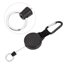 Heavy-Duty Retractable Badge Holder Reel ID Badge Holder Name Card Key Chain with 39 Inches Steel Wire Rope, Black (1 Pieces)