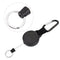 Heavy-Duty Retractable Badge Holder Reel ID Badge Holder Name Card Key Chain with 39 Inches Steel Wire Rope, Black (1 Pieces)