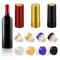 Glarks 54Pcs Wine Bottle Cork Tops Stoppers and PVC Heat Shrink Capsules Kit, 4 Colors T-Shaped Wine Corks and 3 Colors Wine Bottle Seals Shrink Caps Set for Wine Beer Bottles, Wine Making and Decor
