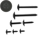 100 Auprotec Tapping Screws Phillips Flat Head with Washer Black Galvanised 3.9 x 16 mm