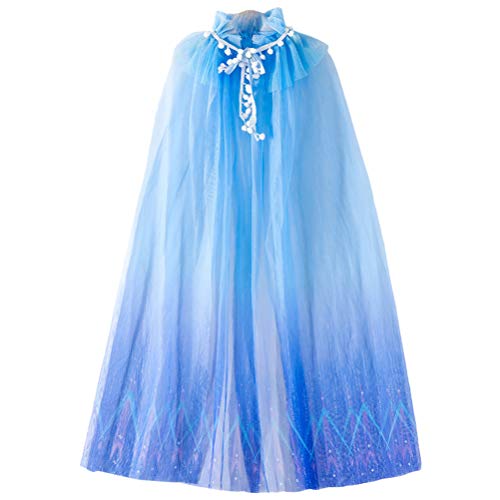 TOYANDONA Princess Cloak Mesh Fairy Cape Princess Cosplay Dress Up Halloween Christmas Costumes Children Girls