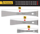 Titan 17007 3-Piece Stainless Steel Pry Bar Scraper Set,Silver