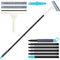 Wothfav Professional Window Squeegee Cleaner, 61" Telescopic Window Cleaning Equipment, 2 in 1 Window Squeegee with Extendable Cleaning Poles, Glass Cleaning Tools for Indoor/Outdoor