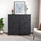 Luxsuite Chest of 9 Drawers Tower Dresser Tallboy Storage Cabinet Closet Organizer Unit Fabric Bin Wood Top Black Bedroom Living Room