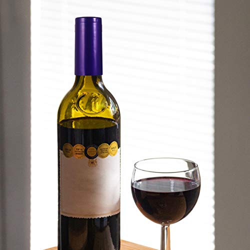 TOYANDONA 100Pcs/ Set PVC Heat Shrink Capsules Wine Shrink Wrap Bottle Caps Wine Bottle Seal Home Beer Brewing Tool Shrink Caps Wine Bottle Tops for Wine Cellars Home, Blue