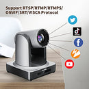 Zowietek PTZ Streaming Camera Optics 20X Live Streaming Church IP Camera with Simultaneous HDMI and 3G-SDI Outputs, PoE Support…