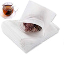 100 Pcs Disposable Tea Filter Bags Empty Cotton Drawstring Seal Filter Tea Bags for Loose Leaf Teal（3.54 x 2.75 inch）