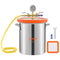 VEVOR 5 Gallon Vacuum Chamber, Upgraded Tempered Glass Lid Vacuum Degassing Chamber, 304 Stainless Steel Chamber, for Stabilizing Wood, Resin Degassing, Silicone Degassing and Plaster Degassing