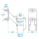 Seachoice Side Mount Spare Tire Carrier for Boat Trailer