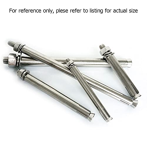 20X NUZAMAS M6x50mm Expansion Bolts 304 Stainless Steel Expansion Sleeve Anchor Bolt Heavy Duty Fixing Anchors for Screws Wall Building