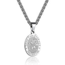 Zocomi Saint Christopher/Joseph/Anthony/Jude/Michael Necklace Medal for Men Boys，St Christopher Pendant Medallion with Chain 24 Inches, Stainless Steel, No Gemstone