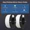 Creality 3D Printer Filament, PLA Filament 1.75mm Bundle 2Kg for 3D Printing, Ender PLA Filament No-Tangling, Strong Bonding & Overhang Performance, Accuracy +/- 0.02mm (White & White 2-Pack)