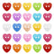 VGOL 200Pcs Heart Buttons Love Heart Buttons Colourful Heart Shape Buttons Plastic Buttons with Two Holes Sewing Accessories for DIY Making Clothing