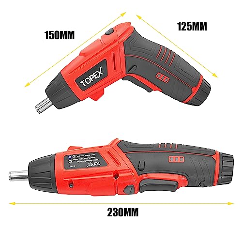 TOPEX 82 Piece Electric Screwdriver Set 4v Max Cordless Screwdriver Set CRV Screw Bits