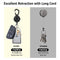 ZCOINS 2 Pack Retractable Keychain Heavy Duty Carabiner Badge Holder, ID Badge Holder Reel with Steel Retractable Cord, Outdoor Automatic Retractable Wire Rope Tactical Keychain Accessories for Men