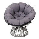 Gardeon Wicker Papasan Chair, Outdoor Chairs Patio Furniture Lounge Setting Garden Backyard Living Bedroom, 360 Degree Swivel with Soft Thick Cushion Grey