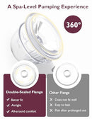 Momcozy Hands-Free Breast Pump S12 Pro, Wearable Pump with Comfortable Double-Sealed Flange 24mm, 3 Modes & 9 Levels Electric Breast Pump Portable for Easy Pumping, Smart Display (White, 2 Count)