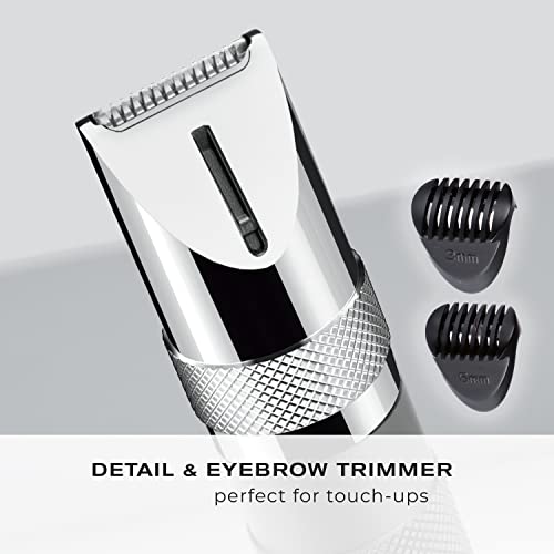 ConairMan Ear, Nose, and Eyebrow Hair Trimmer for Men, Cordless Battery-Powered Trimmer with Professional Metal Handle, Patent 360 Bevel Blade for No Pull, No Snag Trimming Experience