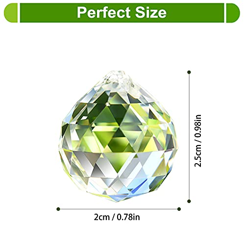 Adwikoso Crystal Ball Prism Pendant Glass Chandelier Hanging Pendant Feng Shui Suncatcher Wedding Home Window Christmas Tree Décor (20mm-24pack)