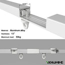YXHOMME Ceiling Curtain Track, Telescopic Ceiling Mount Curtain Track System Adjustable Room Divider Track Set (2.8ft-5ft)
