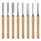HAUTMEC Professional Wood Turning Chisel 8 pcs Set, Lathe Chisel Set with 2 Skew 1 Spear Point 1 Parting 1 Round Nose & 3 Gouge Tools for Beginners, Hobbyists and Professionals HT0237-WW