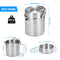 Lixada Camping Cooking Kettle 1L Stainless Steel Pot with Foldable Handle and Dual Use Cover Portable for Hiking Backpacking Picnic