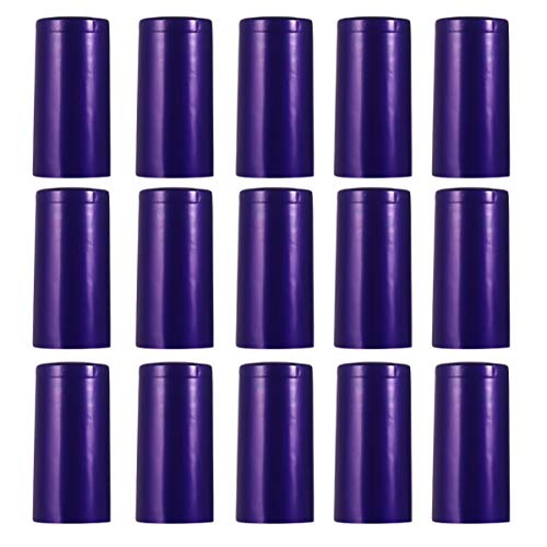 TOYANDONA 100Pcs/ Set PVC Heat Shrink Capsules Wine Shrink Wrap Bottle Caps Wine Bottle Seal Home Beer Brewing Tool Shrink Caps Wine Bottle Tops for Wine Cellars Home, Blue