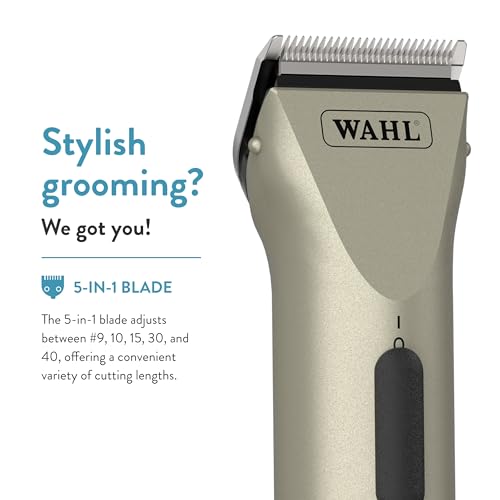 WAHL Professional Animal Arco Equine Horse Cordless Clipper Kit, Champagne (8786-800)