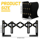 Chitidr 2 Pieces Adjustable Bookend Expandable Metal Bookend Desktop Book Stand Magazine File Organizer Holder Nonslip Book Stander with 2 Divider for Home Office School Library, Extends up to 19 Inch