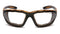 Pyramex Safety Products CHB410DTP Carhartt Carthage Safety Glasses, Clear Anti-Fog Lens with Black/Tan Frame, Clear