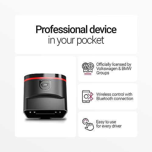 OBDeleven New Generation OBD2 Diagnostic Scan Tool with Bluetooth for Android and iOS iPhone Wired