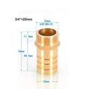 TopHomer 1Pcs BSP Hose connector Brass Pipe Fitting 6mm/8mm/10mm/12mm/16mm/19mm/25mm, Hose Barb Tail Male BSP Thread Connector Joint Copper Coupler Adapter