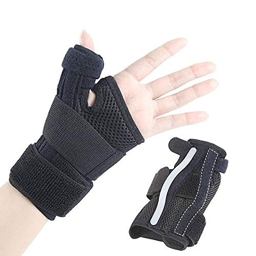 Thumb Spica Splint Wrist Stabilizer Support Brace For thumb Pain, Tendonitis, Arthritis & Sprains One Size Fits Most Fits Both Hands Unisex Black 1 Piece