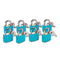 [8PCE] Handy Hardware Padlock Keyed Alike, Ideal Used for Backpacks, Luggage, Computer Bags, Locker, Gym and More - Blue 20mm