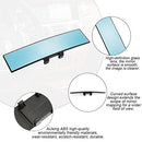 8sanlione Car Rearview Mirror, 12 Inch Panoramic Wide Angle Anti-Glare, Clip on Auto Rear View HD Clear Convex Surface, Interior Accessories Universal for SUV, Truck, Van, Vehicles (Blue)