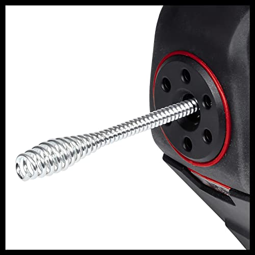 Einhell Power X-Change 18V Cordless Drain Cleaner - 7.6m Cleaning Spiral, Forward/Reverse, LED, Water Inlet/Outlet - TE-DA 18/760 Li Solo Drain And Pipe Cleaner (Battery Not Included)
